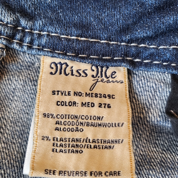 Miss Me Jeans mid-rise crop distressed sequence A25 - Picture 5 of 12